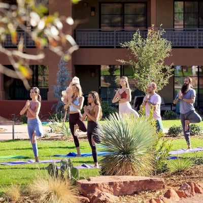 Yoga on the lawn